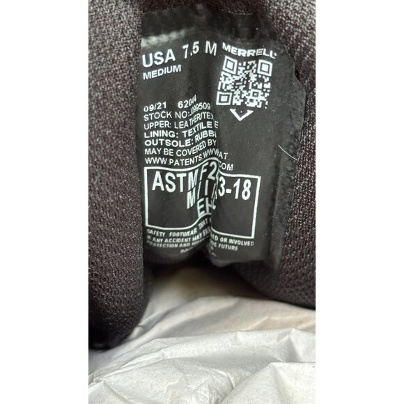 NEW Merrell Mens Size 7.5 Moab Onset Mid Waterproof Composite Toe Work Boot Blac - Picture 8 of 12